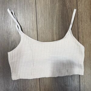 Aerie Cream Ribbed Bralette